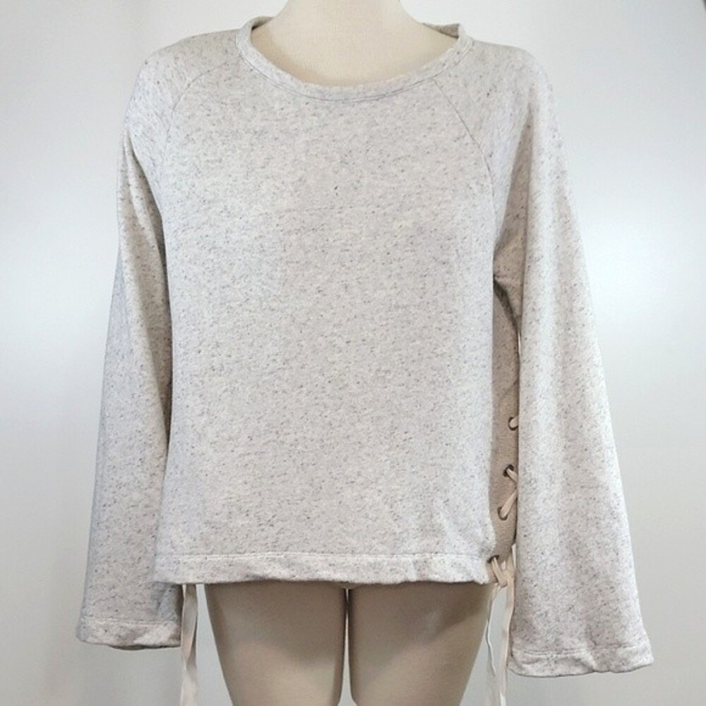 LOU & GREY Lace Up Side Sweatshirt size M